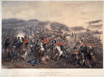 Slaget vid Balaclava (Balaklava) den 25 oktober 1854 - Norie, Orlando (1832-1901) - 1855 - Färglitografi - 55,4x74,3 - Privat samling