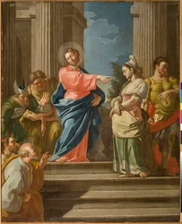 Jesus och äktenskapsbryterskan, andra hälften av 1700-talet (olja på duk)