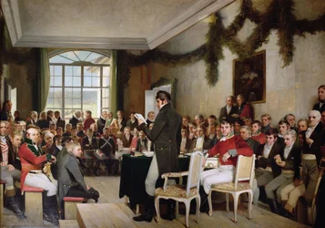 Nationalförsamlingen i Eidsvoll antar den norska grundlagen 1814