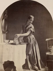 Engelsk mode vid frukost, ca. 1860.