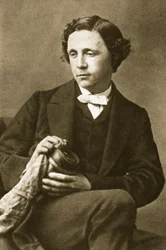 Porträtt av Lewis Carroll, 28 mars 1863 (sepiafoto)