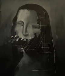 Gioconda, 2023 (akryl och olja på duk)