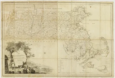 Karta över själva Massachusetts: sammanställd från faktiska undersökningar gjorda på order av tribunalen och under inspektion av agenter för deras utnämning, 1802