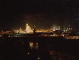 Illumination av Kreml i Moskva, 1883