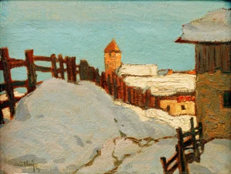 Dorf im Winter