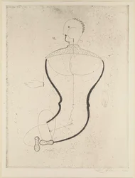 Abstrakt figur till vänster, 1923.