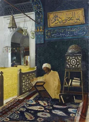 Koranen reciterar - Osman Hamdi Bey på Peinture