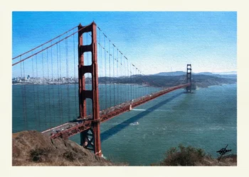 Utsikt över Golden Gate-bukten