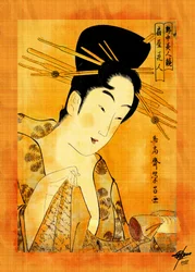 Ukiyo-e: Kvinna som läser