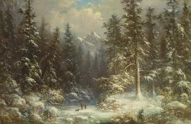 Forest Snow Scene, 1800-talet