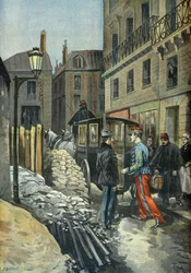 Arrestering av överstelöjtnant Picquart i Dreyfusaffären 1898 (gravyr)