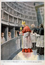 Konfirmation vid fängelset de petite roquette för barn, Paris, 1896