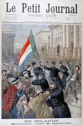 Demonstration mot Joseph Chamberlain, Irland, 1899