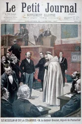 Dr Philippe Grenier, den förste muslimska ställföreträdaren i den franska nationalförsamlingen, 1897