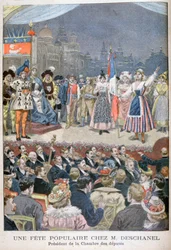Festlighet populär bland Paul Deschanel, Frankrikes president, 1900.
