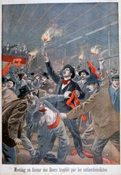 Möte till stöd för boerna stört av antinationalisterna, 1900
