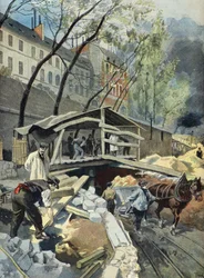 Metropolitain-arbeten i Paris 1899 (Gravyr)