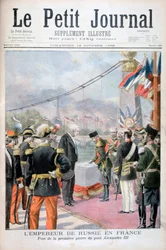 Nicholas II av Ryssland och Félix Faure, Frankrikes president, 1896