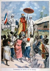 Proklamation av den nye kungen av Dahomey, 1894