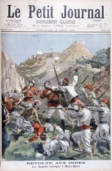 Uppror vid nordvästra gränsen, britterna belägrade vid Malakand, Indien, 1897
