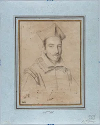 Porträtt av prelaten troligen kardinal Francesco Maria Bourbon Del Monte Santa Maria (1549-1627) Teckning av Ottavio Leoni (1578-1630) 1616 Genes, Musei di Strada Nuova, Fondo Disegni, inv 2418