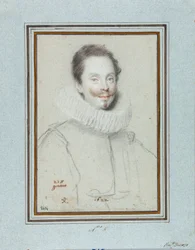Porträtt av markisen Paris Pinelli (1600-talet) Teckning av Ottavio Leoni (1578-1630) 1600-talets Genes, Musei di Strada Nuova, Fondo Disegni, inv 2414