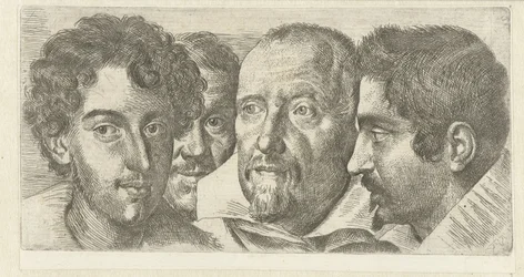 Portret van Cosimo Orsino, Cesare Bartolotti, Sigmund Laire och en självportret av Ottavio Leoni