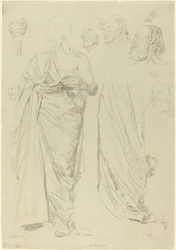 Studies of Men in Togas [recto]
