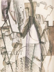 Figur framför väggarna, 1916