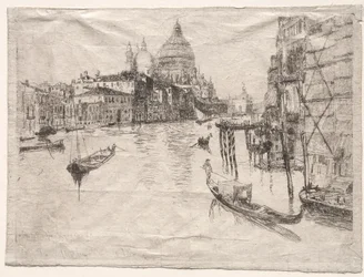 Ingång till Canal Grande, Venedig