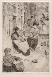 Etchings of Venice: Bead Stringers, 1882.