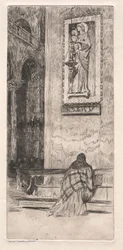 Etsningar av Venedig: St. Marks, 1800-talet.