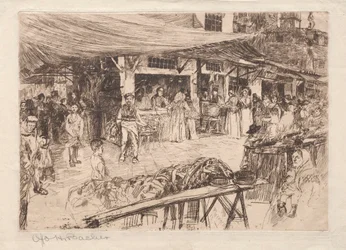 Gamla marknaden, Florens, 1800-1900-talet.