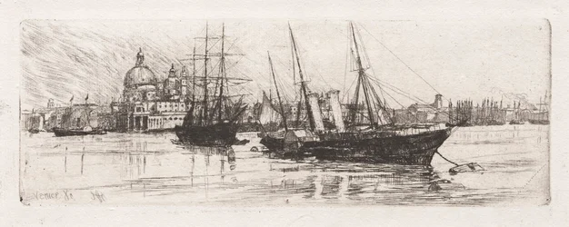 Två båtar, Venedig, 1880.