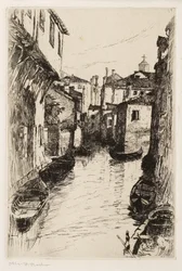En kanal i Venedig, ca 1880-82 (etsning)