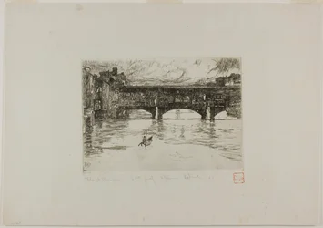 Ponte Vecchio, förstörd plåt