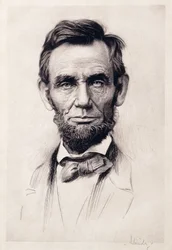 Porträtt av Lincoln (gravyr)