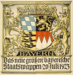 Det nya större bayerska riksvapnet, 20 juli 1923