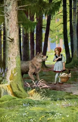 Lilla Rödluvan, ca 1900 (vykort)