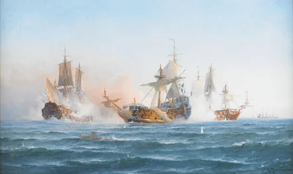 HMS Wachtmeister kämpar mot den ryska skvadronen den 4 juni 1719, 1902
