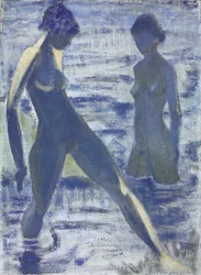 Badande, omkring 1927