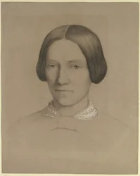 Porträtt av Emilie Scholderer, konstnärens mor, en face