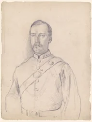 Porträtt av en man i uniform, halvfigur