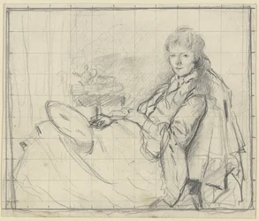 Luise Scholderer på ottomanen