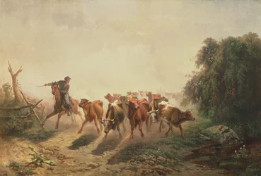 Unionsförare med boskap för armén, 1860
