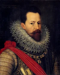 Porträtt av kondottiären Alexander (Alessandro) Farnese, hertig av Parma, guvernör i Nederländerna (1545-1592) Målning av Octavius ​​Van Veen (eller Vaenius eller Venius) (1556-1629) 1585 cirka sön. 0,58 X 0,48 m Bryssel, Museum of Royal Fine Arts