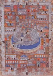 Karta över Aleppo, cirka 1600