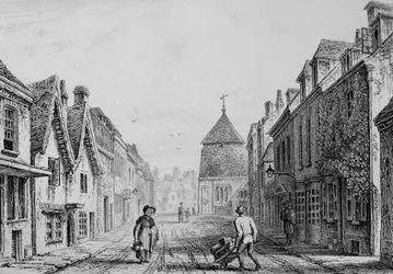 Cheesehill Street Winchester, ca 1830 (gravyr)