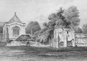 Wolvesey Castle Winchester, ca 1830