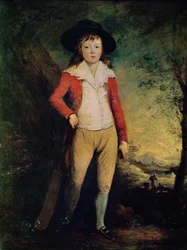 Porträtt av William Seward med ett cricketträ, ca 1788-91